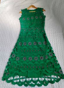 Vibrant Green Lace Dress