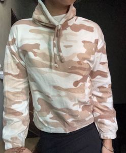 Camouflage Mock Neck Sweatshirt