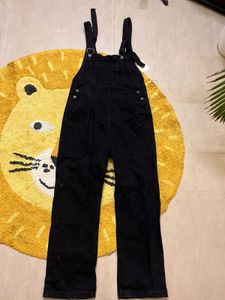 Black Denim Overalls for Women
