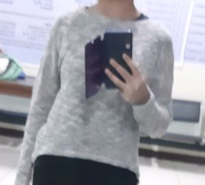 Grey Knit Top