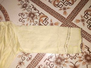 Elegant Lemon Yellow Gota Embroidery Suit Set