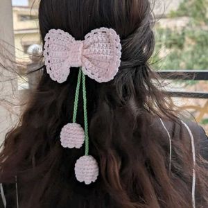 ✨Handmade Crochet Bow Hair Clip