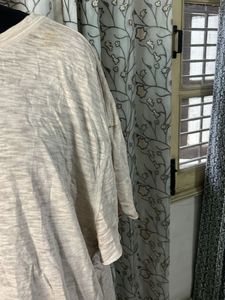Comfortable Beige Textured T-Shirt