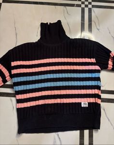 Zara Striped Turtleneck Sweater