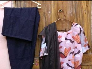 BrandNew BeautifulSnuff FloralPrint Kurta+SemiPati