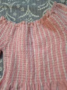 Striped Off-Shoulder Dress