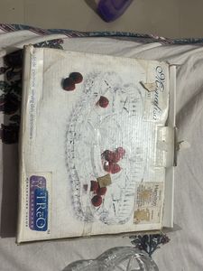 treo glass tray for snacks serving