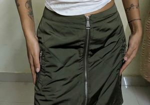 Olive Green Cargo skirt