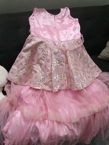 Pink barbie one piece long dress
