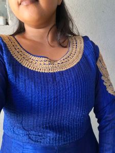 Royal Blue Anarkali Kurta Set