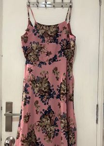 SASSAFARAS New Pink Printed Floral  Dress