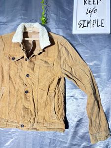 Stylish Corduroy Sherpa Lined Jacket