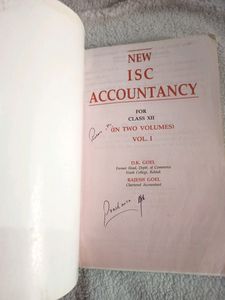 New ISC Accountancy Book-Class 12th