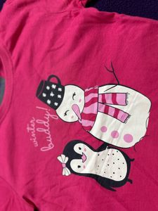 Pink Tee For Baby Girls