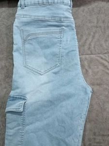 Light Wash Cargo Jeans