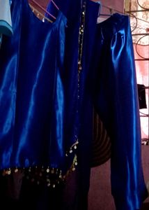 Blue kurti &amp; dupatta bottom