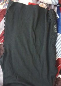 Black Tank Top with Lace Detail