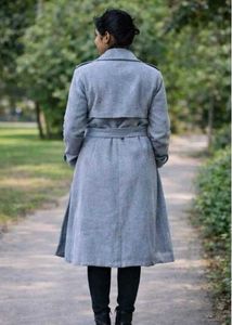 Elegant Grey Trench Coat