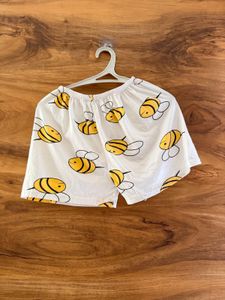 Cute Bee Print T-Shirt
