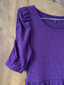 Purple Tiered Midi Dress