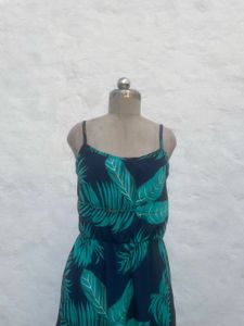 Tropical Print Maxi Dress