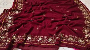 kadana an aari tari work 🎀 saree 🔥