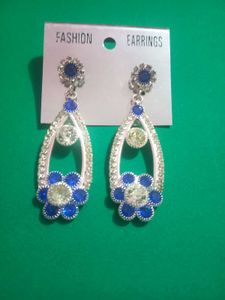 Blue Floral Earrings