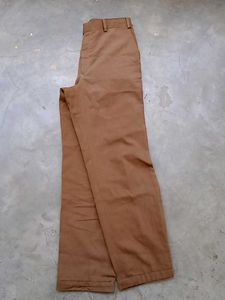 Men Women Brown Classic Cotton Trousers Pant