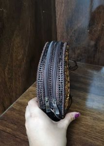 Boho Floral Round Clutch Bag