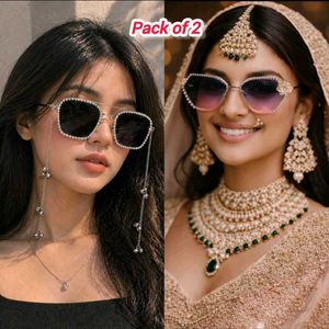 Sparkling Embellished Sunglasses pack of 2