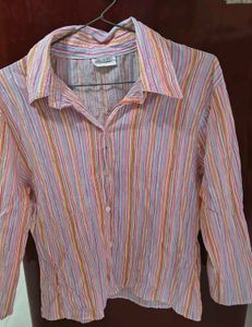 Striped Button-Up Top