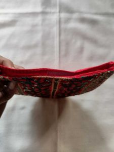 Red Embroidered Pouch