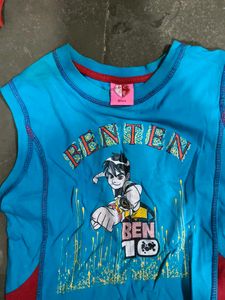 Ben 10 Graphic Blue Sleeveless Top