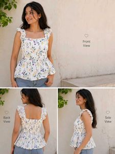 Floral Print Peplum Top