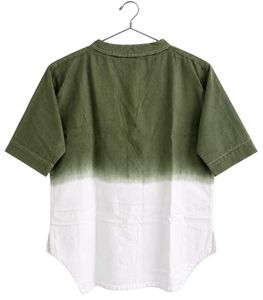 Olive Green &amp; White Cotton SIZE L