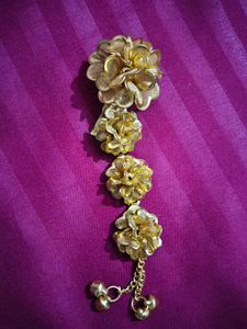 Vintage Gold Flower Hair Clip