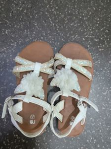 Mothercare White Sandals For Girls - Size 9