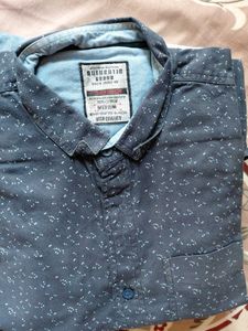 Men's Blue Denim Jeans &amp; Printed Shirt Set