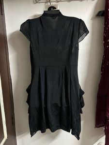 Chic Leopard Print Sheer Overlay Dress