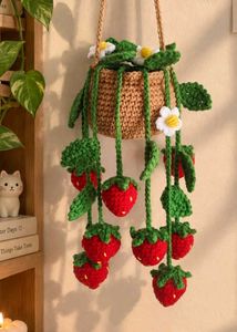Crocheted Strawberry Plant Hanger