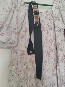 Floral Print Puff Sleeve Maxi Dress