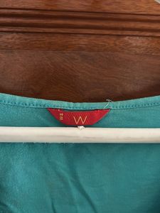 Teal V-Neck 3/4 Sleeve Tee