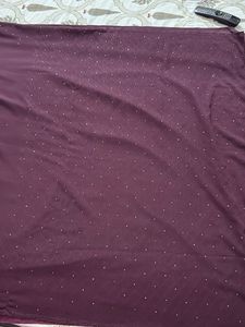 Georgette Burgundy Saree