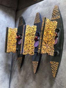 Set Of 3 🛶 Hand Painted  Kashmiri Willow Boats
