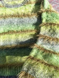 Striped Fuzzy Knit Vest