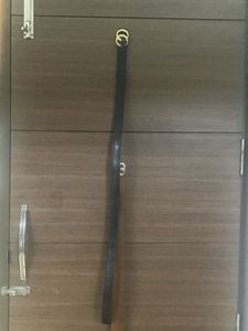 2 Classic Leather Belt with Gold Buckle