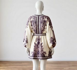 Boho Print V-Neck Kaftaan Dress