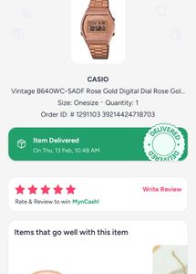 Casio Vintage Rose Gold Digital Watch