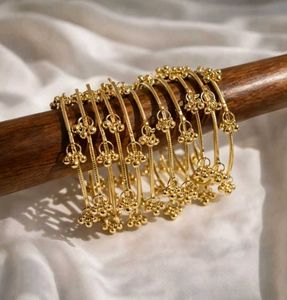 Elegant Gold Plated Bangles Set
