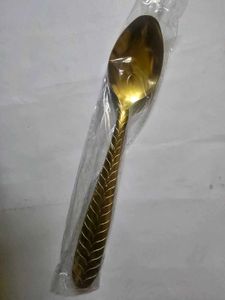 Elegant Gold Finish Spoon Set very thick and best